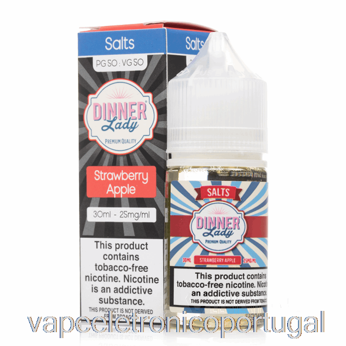 Vape Eletronico Morango Maçã Sal - Vape Dining Lady - 30ml 25mg